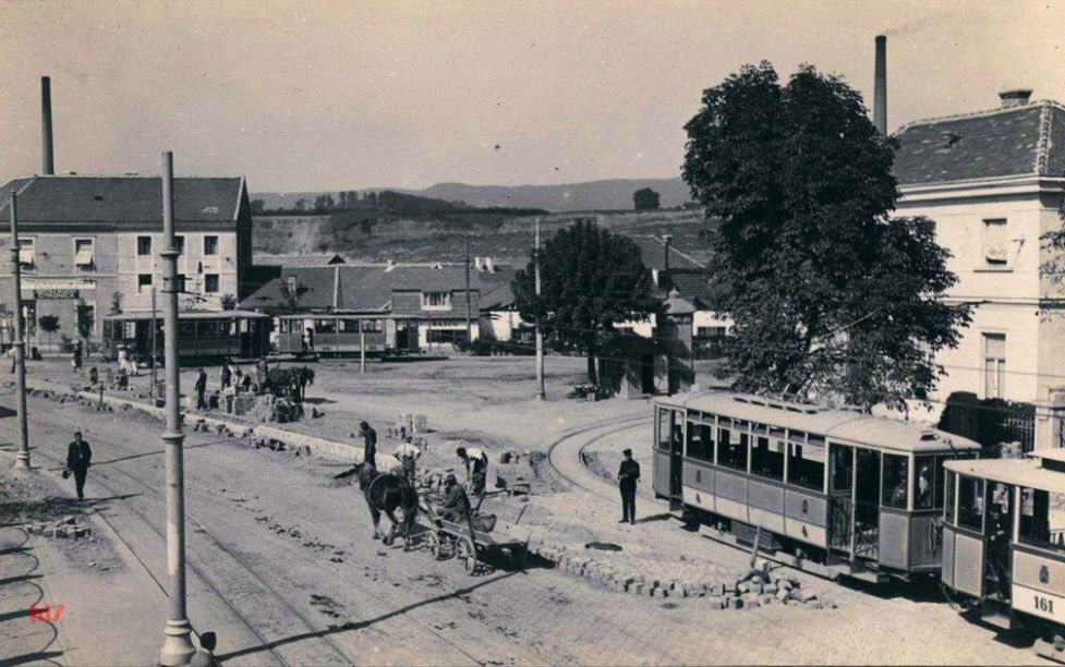 Tramvajsko okretište Črnomerec 1910. godine A